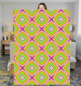 Festive Fair Isle pattern on luxurious Sherpa blanket